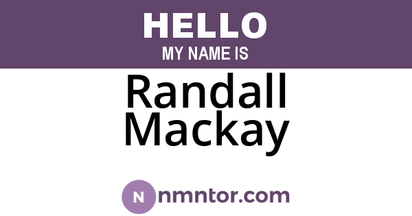 Randall Mackay