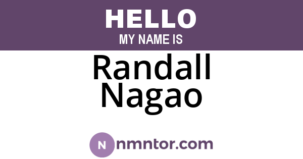 Randall Nagao