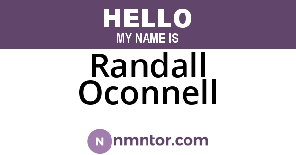 Randall Oconnell