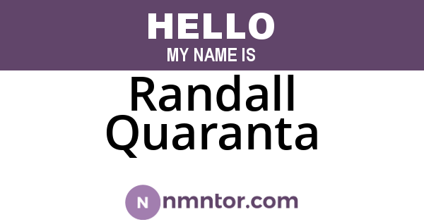 Randall Quaranta