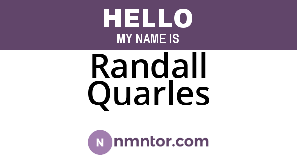 Randall Quarles