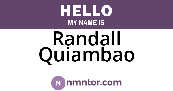 Randall Quiambao