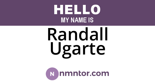 Randall Ugarte