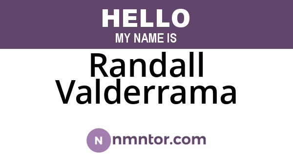Randall Valderrama