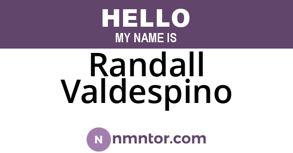 Randall Valdespino
