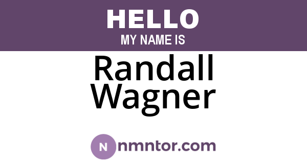 Randall Wagner