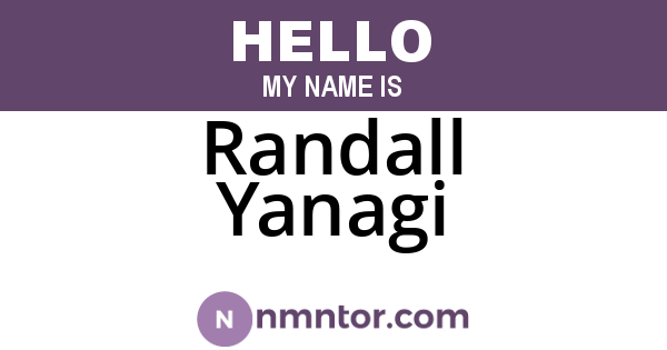 Randall Yanagi