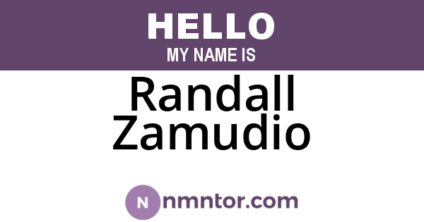 Randall Zamudio