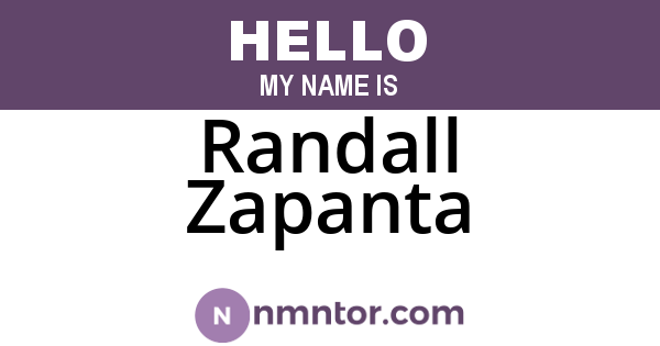 Randall Zapanta