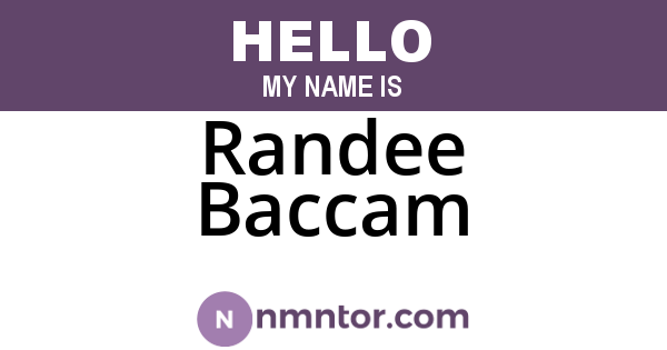 Randee Baccam