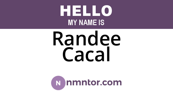 Randee Cacal