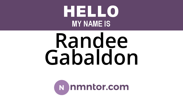 Randee Gabaldon