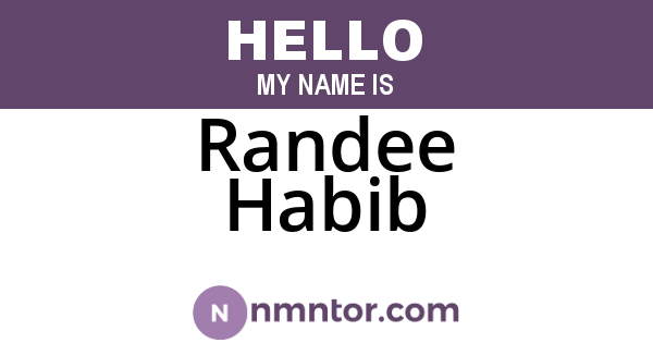 Randee Habib