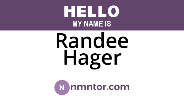 Randee Hager