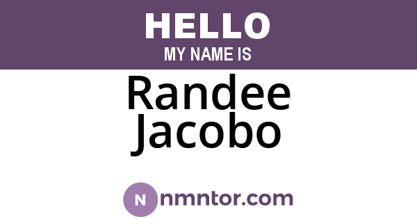 Randee Jacobo