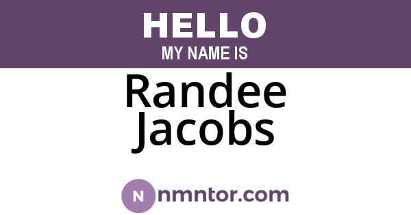 Randee Jacobs