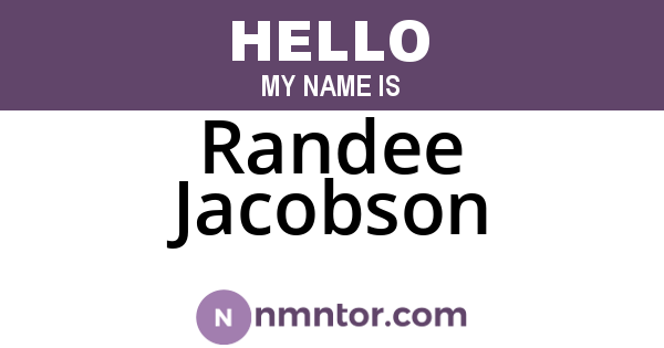 Randee Jacobson