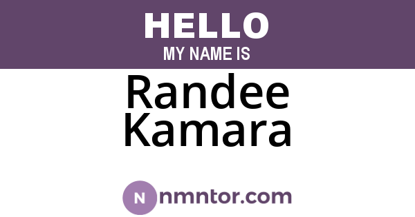 Randee Kamara