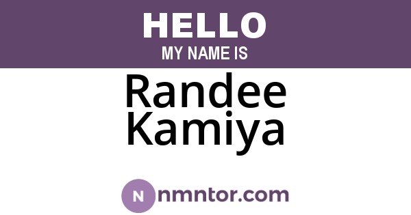 Randee Kamiya