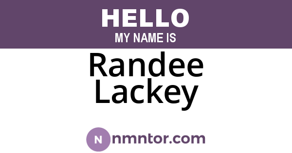 Randee Lackey