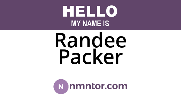 Randee Packer
