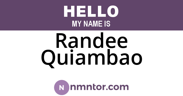 Randee Quiambao