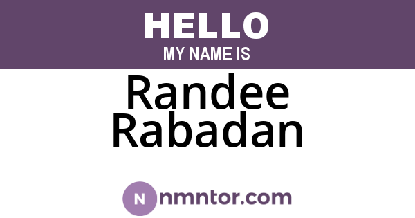 Randee Rabadan