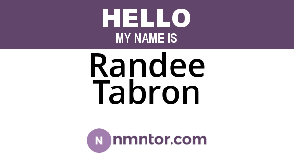 Randee Tabron