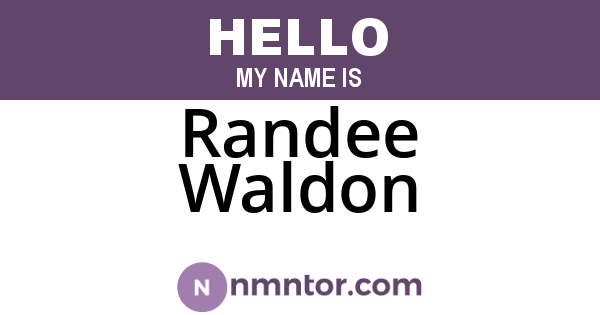 Randee Waldon