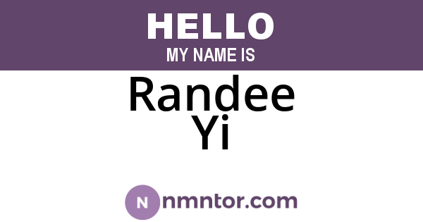 Randee Yi