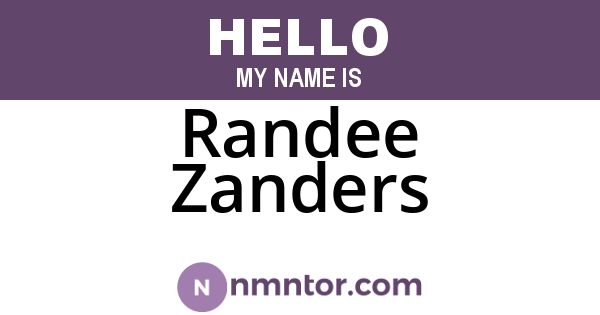 Randee Zanders