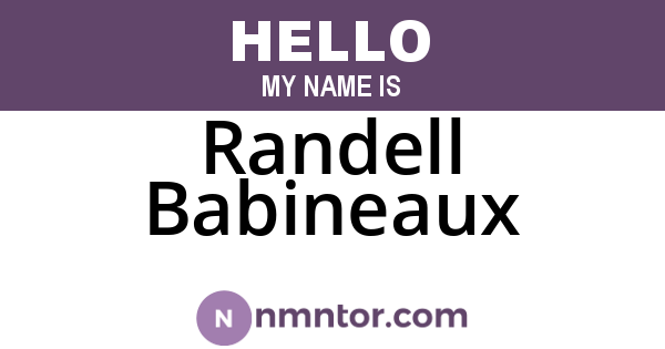 Randell Babineaux