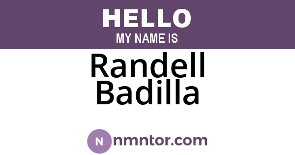 Randell Badilla