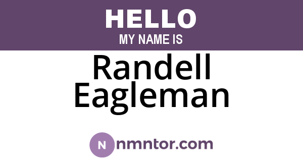 Randell Eagleman
