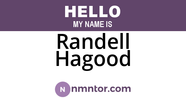 Randell Hagood