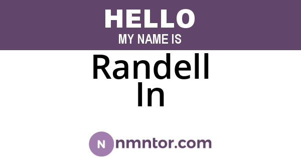 Randell In