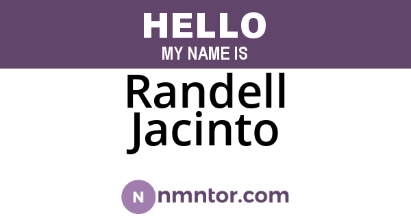 Randell Jacinto