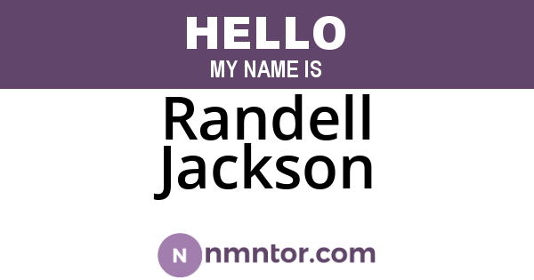Randell Jackson