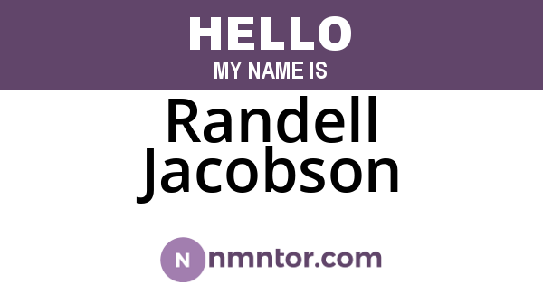 Randell Jacobson