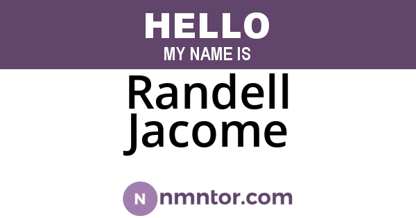 Randell Jacome