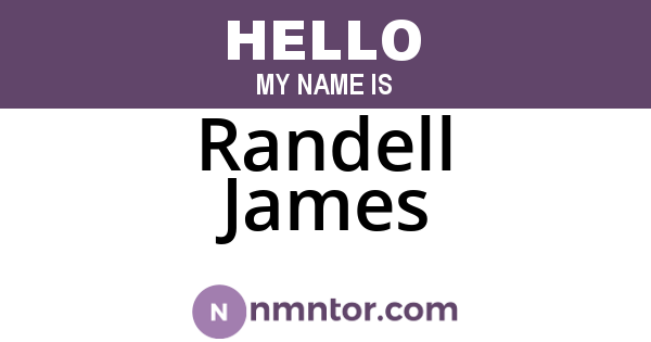 Randell James