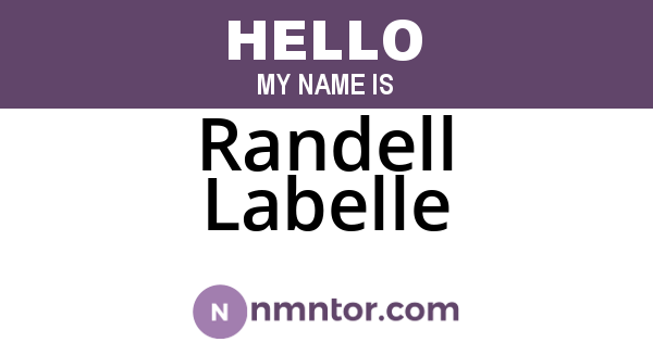 Randell Labelle