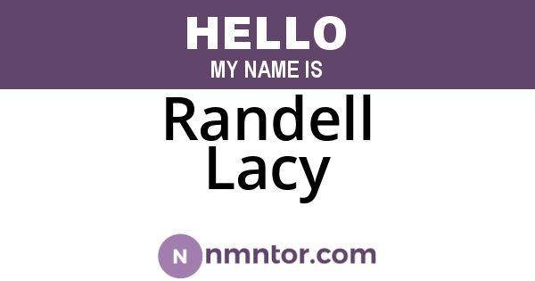 Randell Lacy