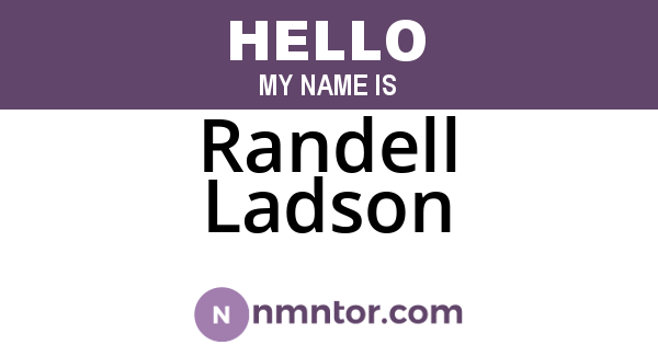 Randell Ladson