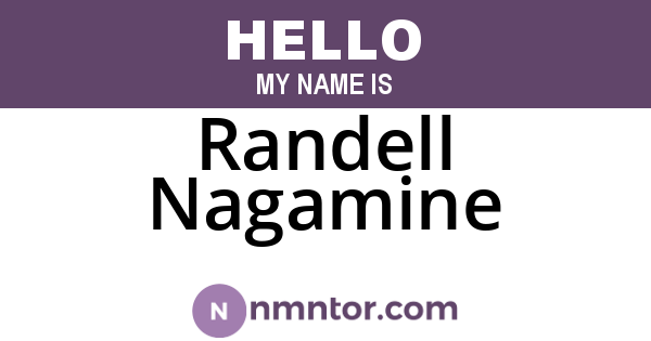Randell Nagamine
