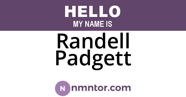Randell Padgett