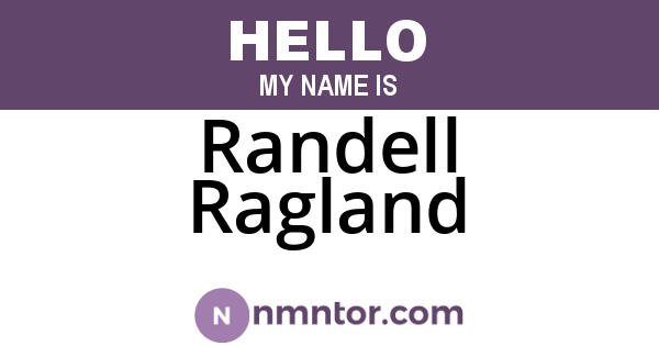 Randell Ragland