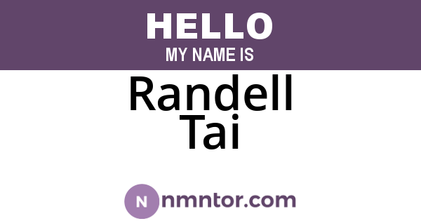 Randell Tai