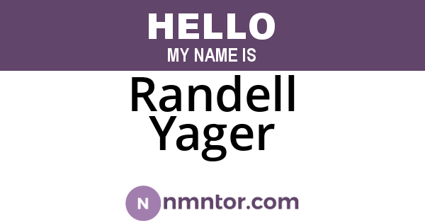 Randell Yager