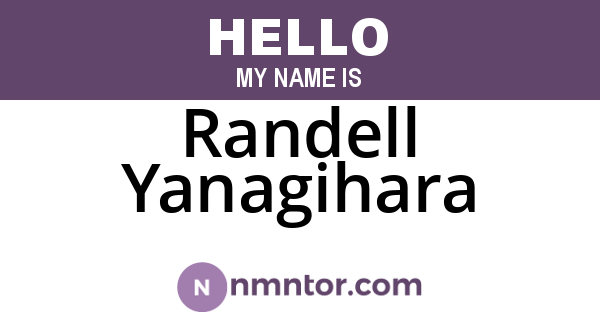 Randell Yanagihara